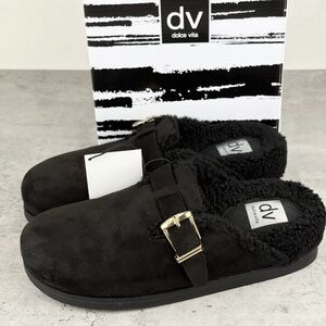 New DV By Dolce Vita Women’s cozy slide black Size 8 New In Box Cozy Slip On